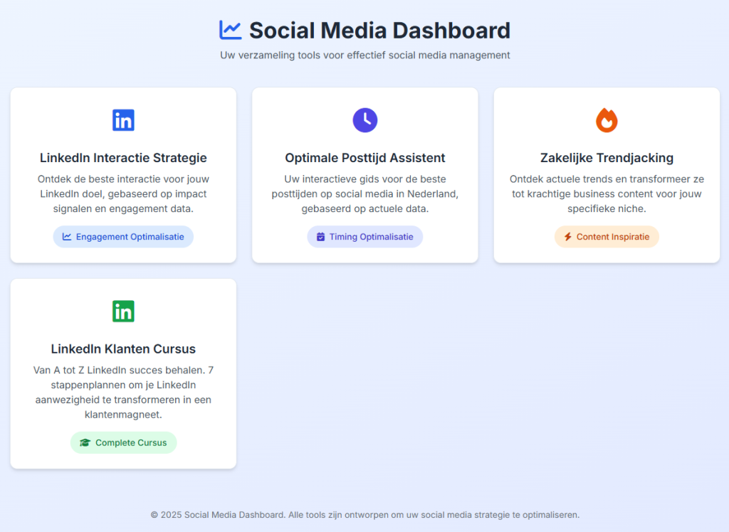 Social Media dashboard